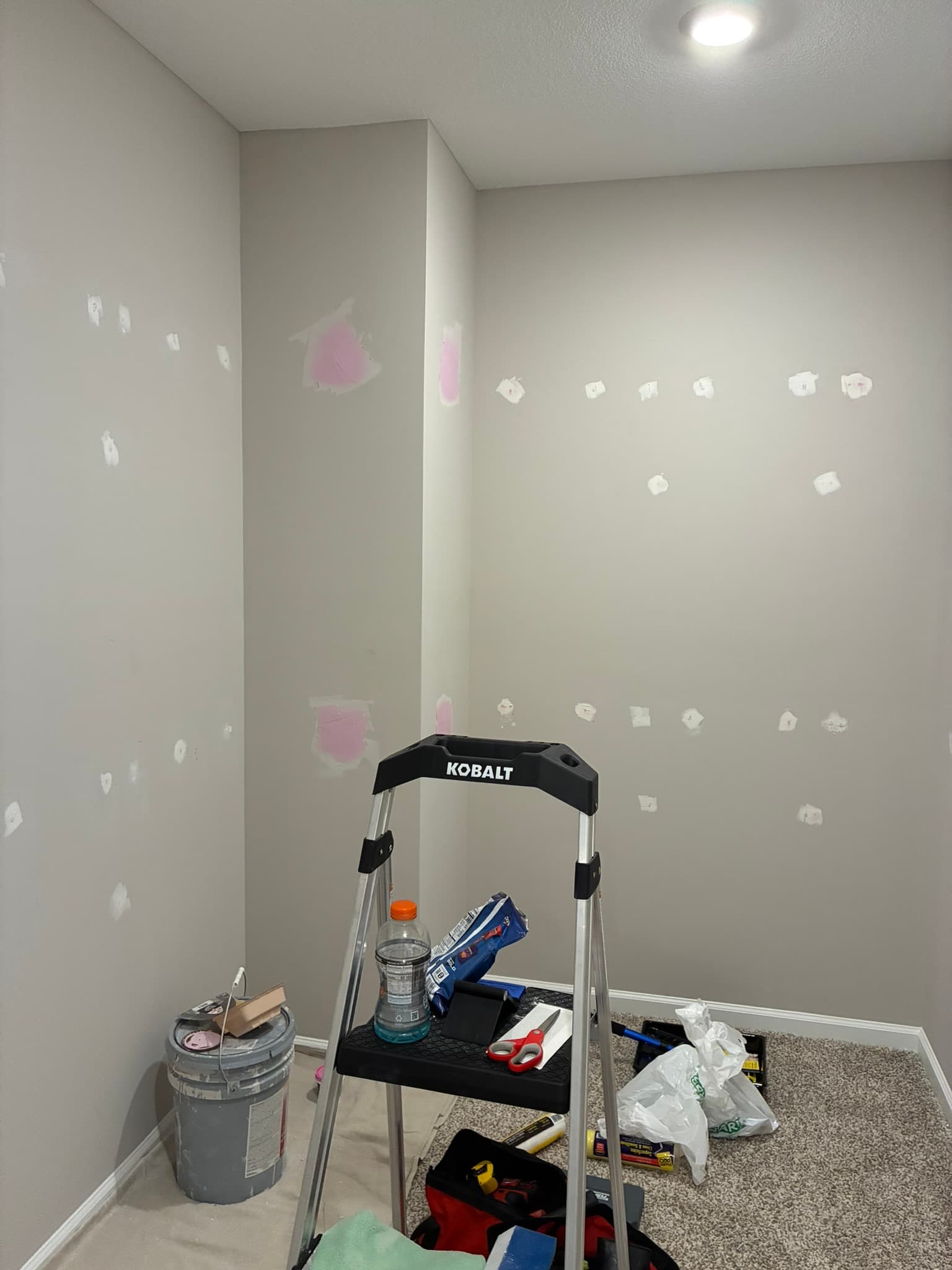 Closet remodel shelving in progress