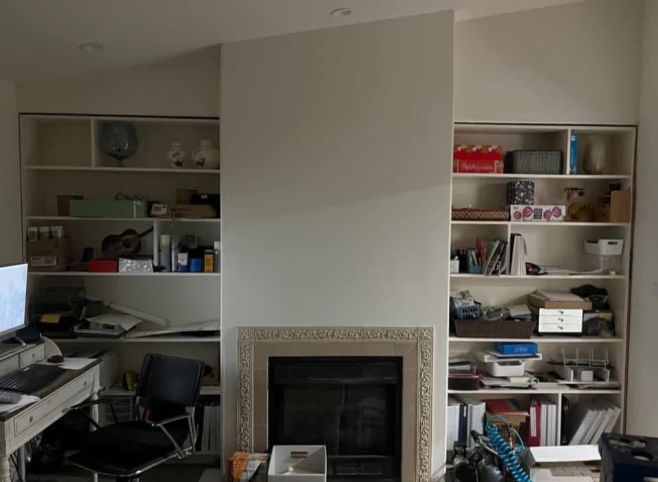 Fireplace before remodel