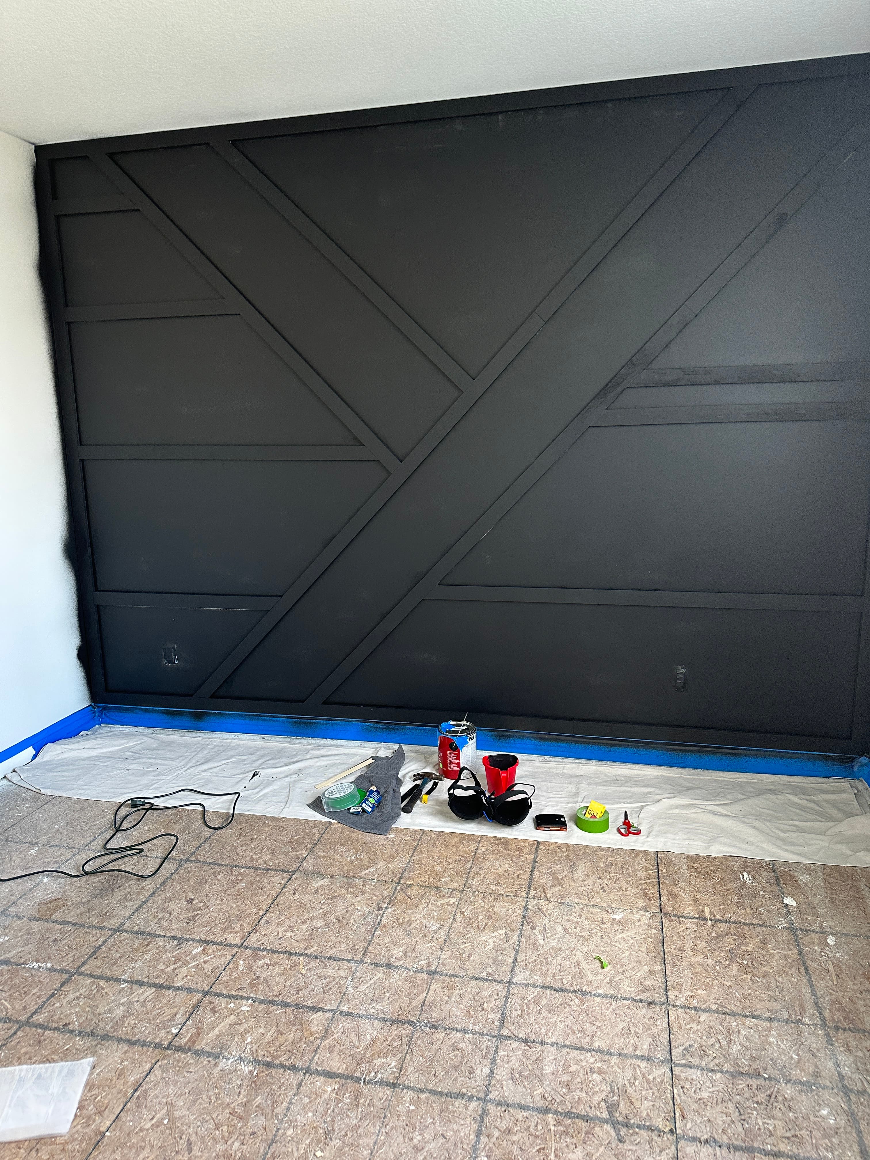 Home office finish work in progress