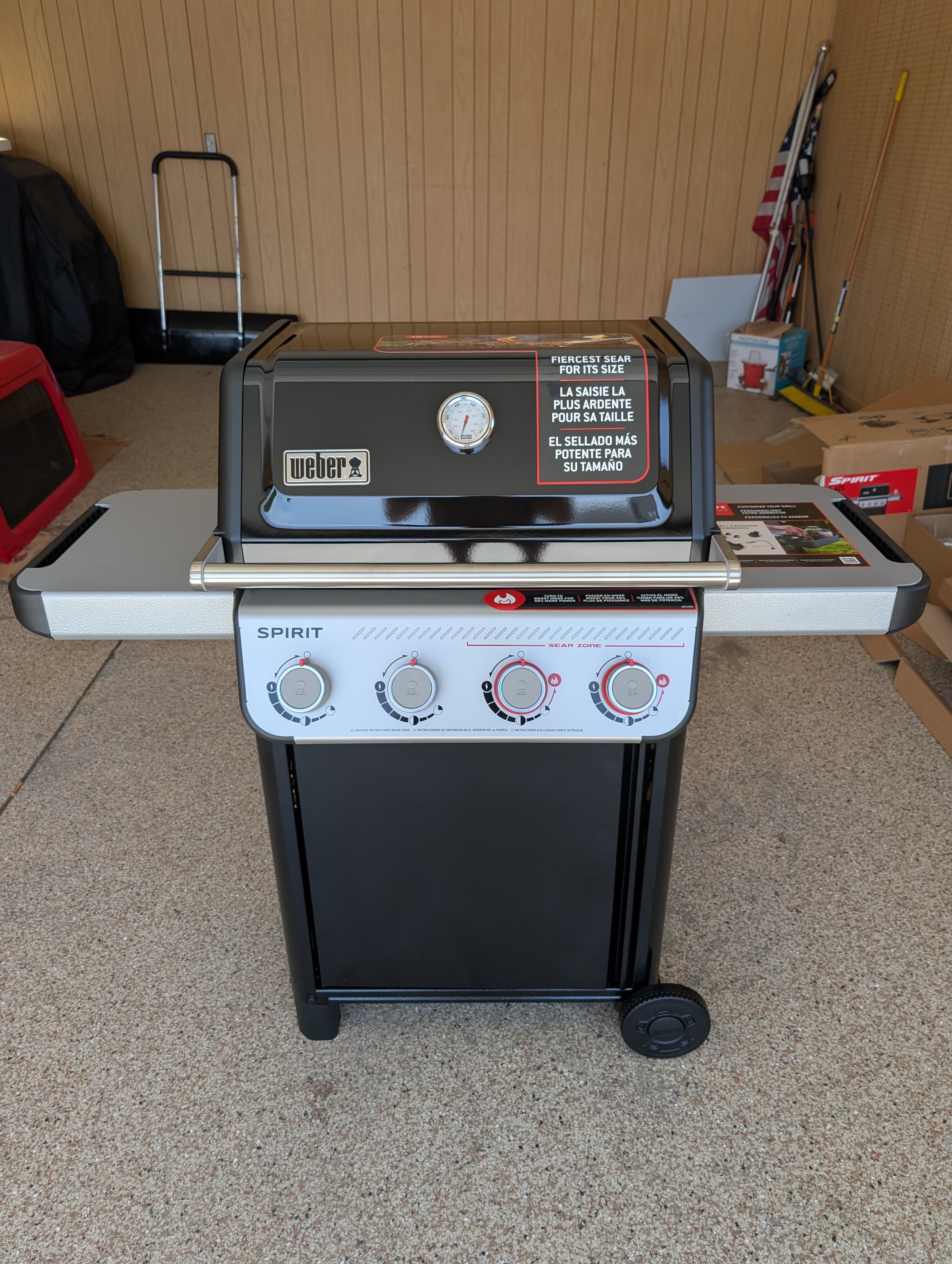 Grill assembly project, second view