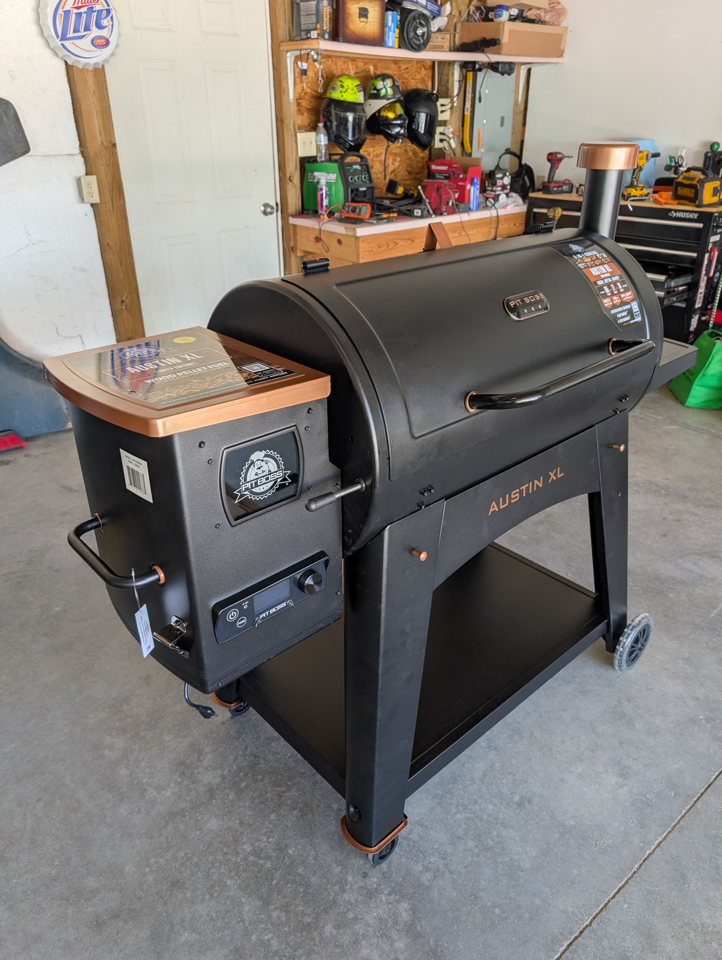 Grill assembly project, third view